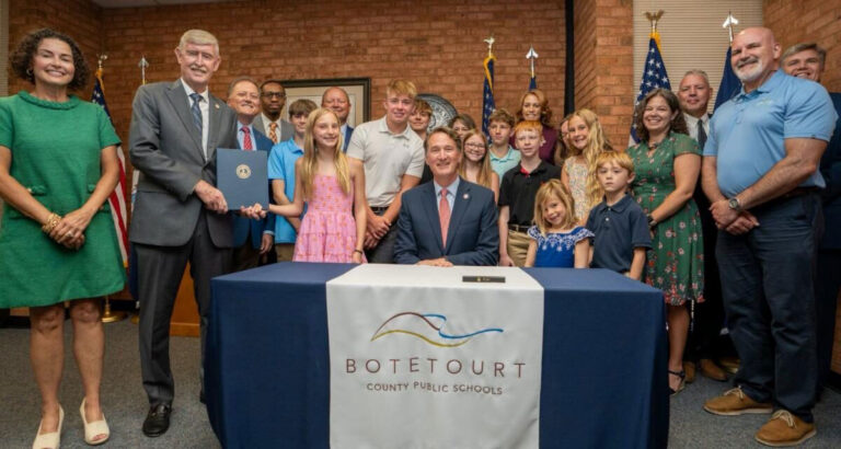 State and community leaders gathered for an education and workforce development signing event in Virginia